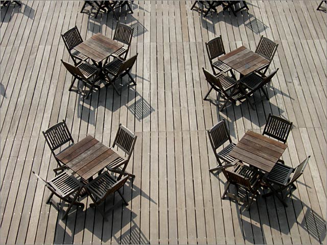 Tables and chairs