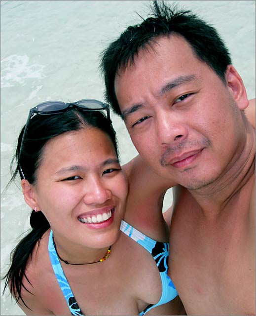 At the beach